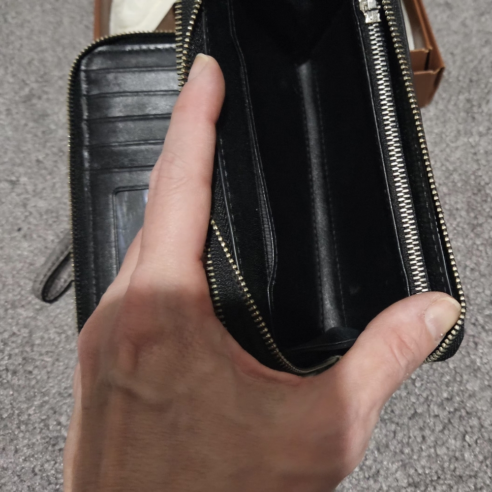 Coach Gray Crocodile Embossed Wristlet - Picture 4 of 4